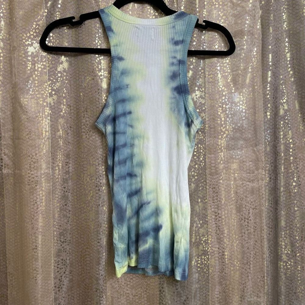 Bandier X Wsly Rivington Ribbed Tank Cream Winter Tie Dye Xs Nwot — image 2 of 8